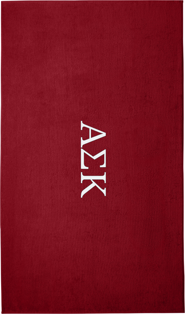 Alpha Sigma Kappa Lettered Beach Towels