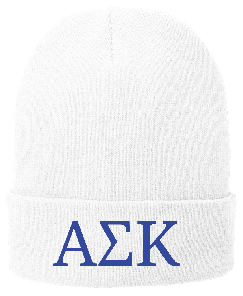 Alpha Sigma Kappa Lettered Beanies