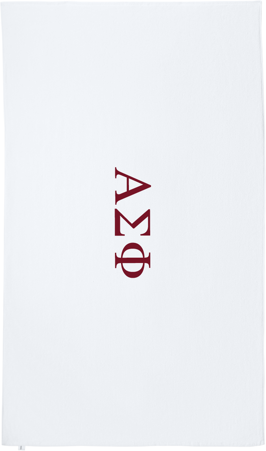 Alpha Sigma Phi Lettered Beach Towels