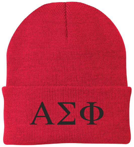 Alpha Sigma Phi Lettered Beanies