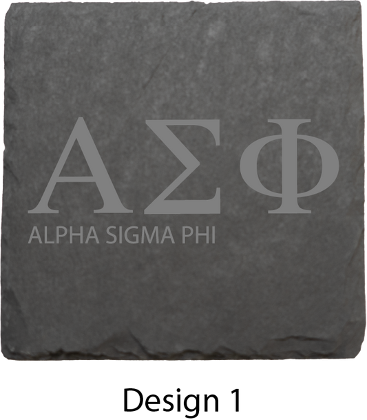 Alpha Sigma Phi Stone Coasters - 4-Pack