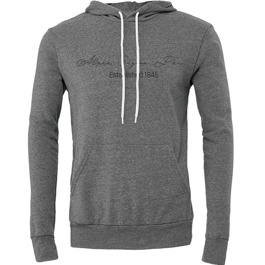 Alpha Sigma Phi Embroidered Scripted Name Hooded Sweatshirts