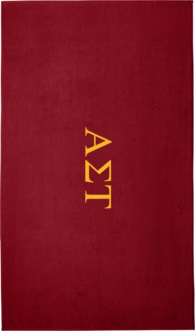 Alpha Sigma Tau Lettered Beach Towels