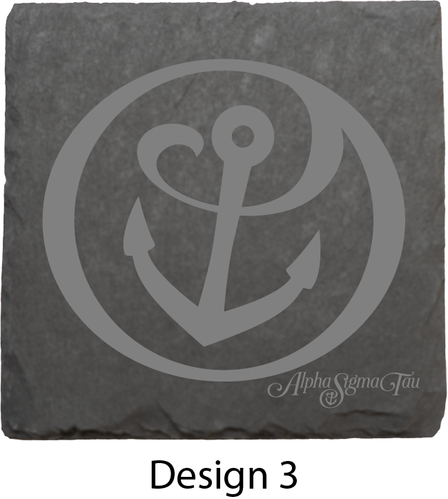 Alpha Sigma Tau Stone Coasters - 4-Pack