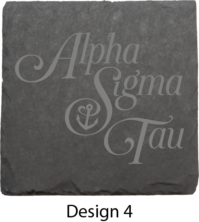 Alpha Sigma Tau Stone Coasters - 4-Pack