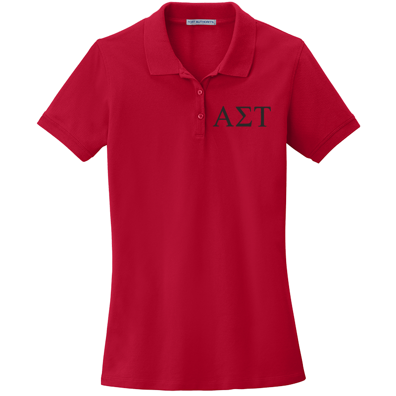 Alpha Sigma Tau Ladies' Embroidered Polo Shirt