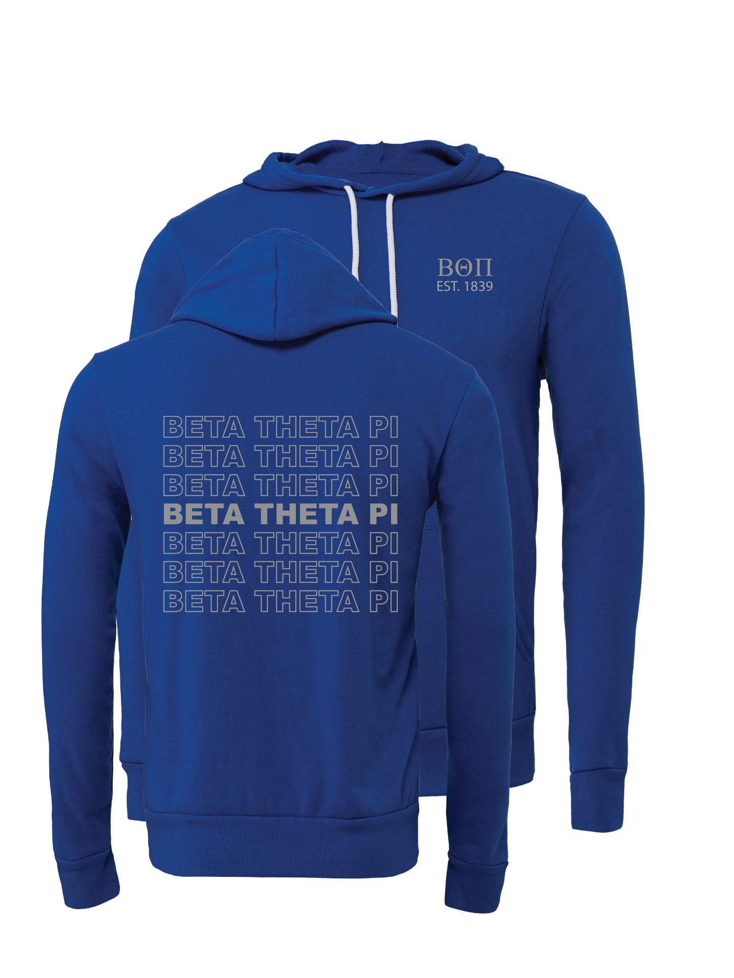 Beta Theta Pi Repeating Name Hooded Sweatshirts