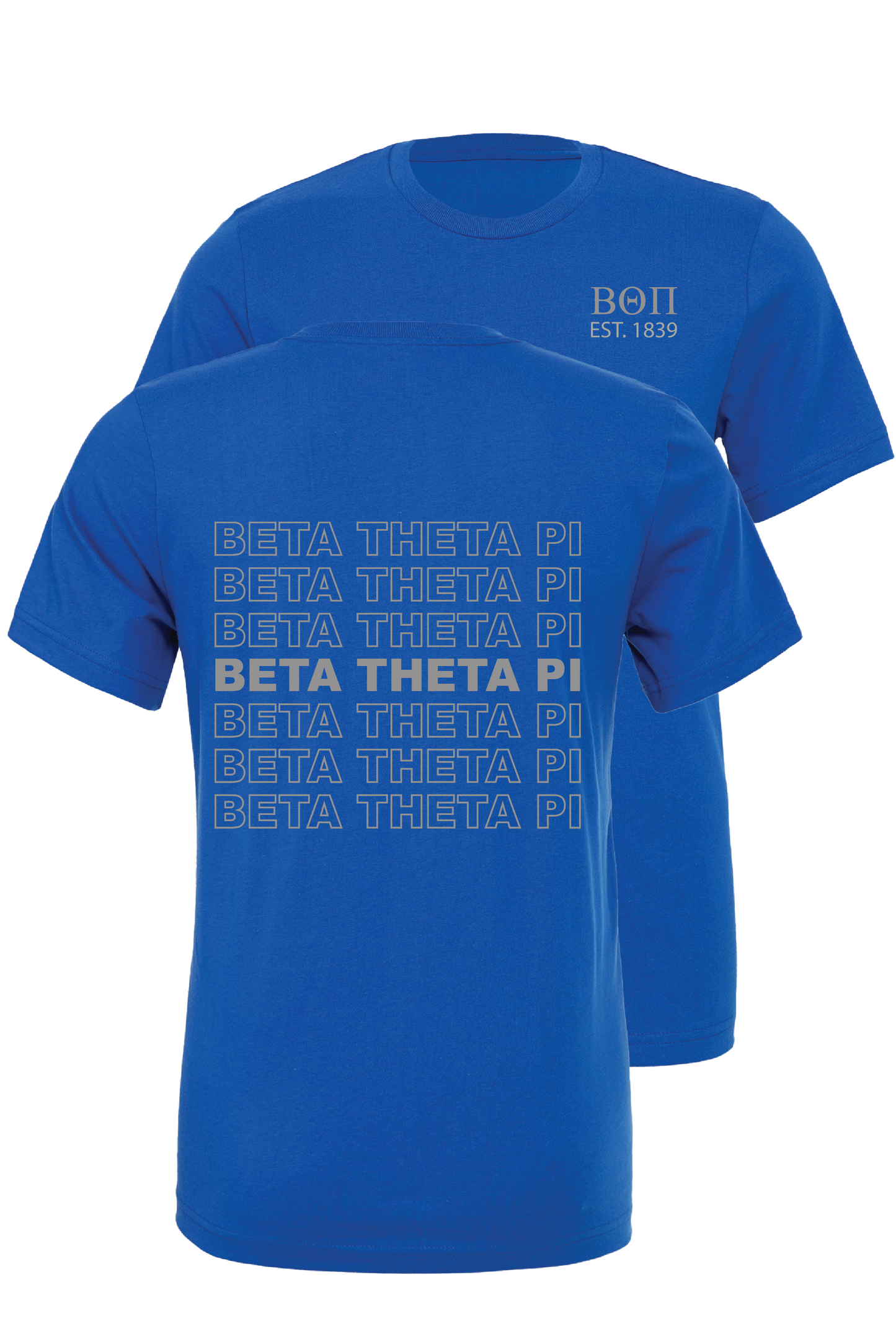 Beta Theta Pi Repeating Name Short Sleeve T-Shirts