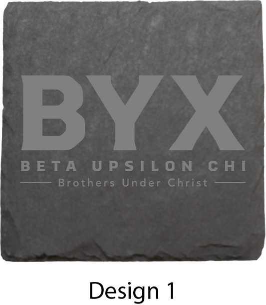 Beta Upsilon Chi Stone Coasters - 4-Pack