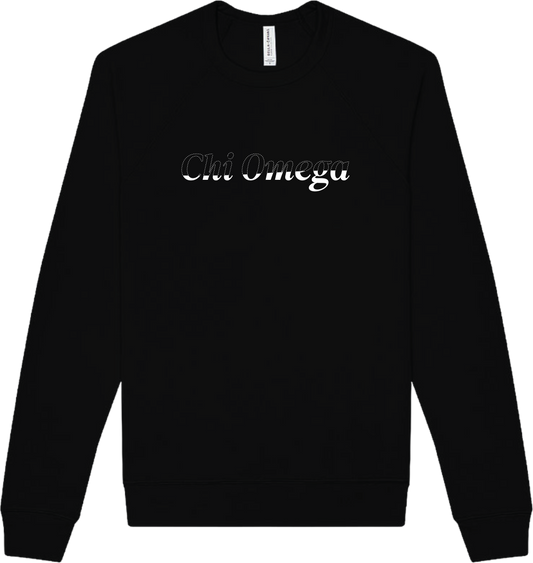 Chi Omega Stitched Outline Crewnecks