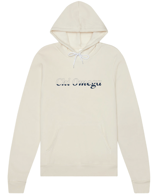 Chi Omega Stitched Outline Hoodies