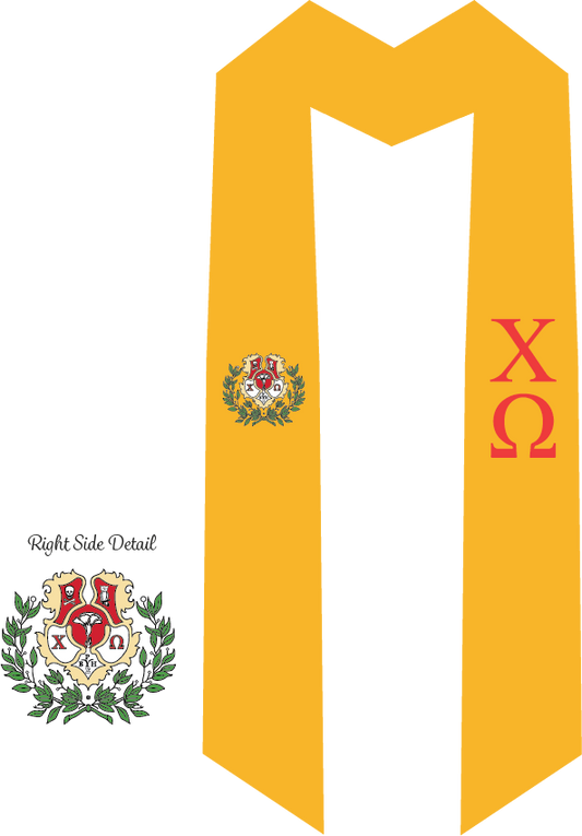 Chi Omega Graduation Stoles