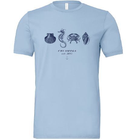 Chi Omega Nautical Graphic T-Shirts