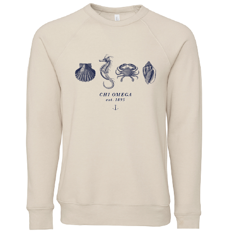 Chi Omega Nautical Graphic Crewnecks