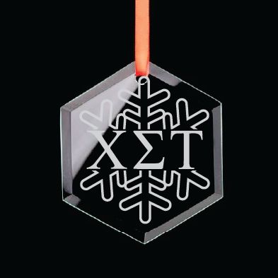 Chi Sigma Tau Hexagon Single-Snowflake Ornament