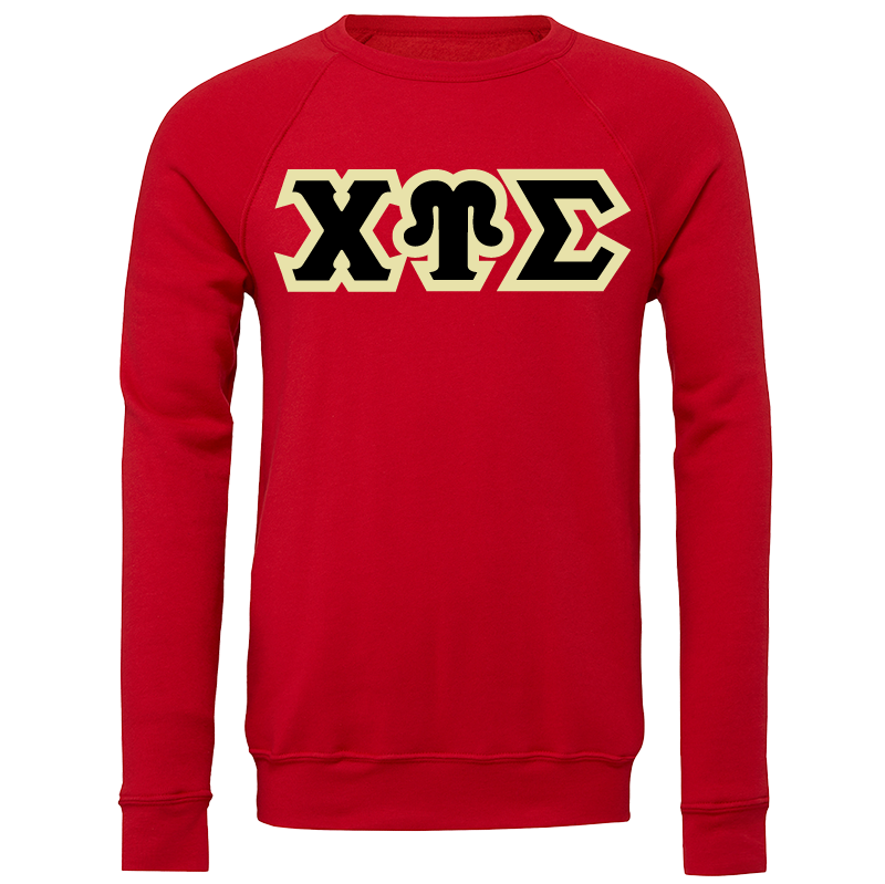 Chi Upsilon Sigma Embroidered Lettered Crewneck Sweatshirts