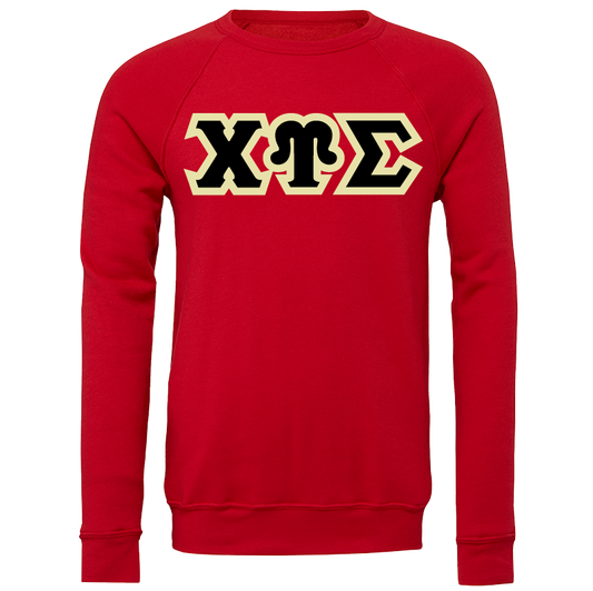 Chi Upsilon Sigma Embroidered Lettered Crewneck Sweatshirts