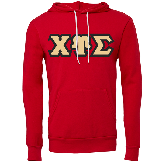 Chi Upsilon Sigma Lettered Hooded Sweatshirts