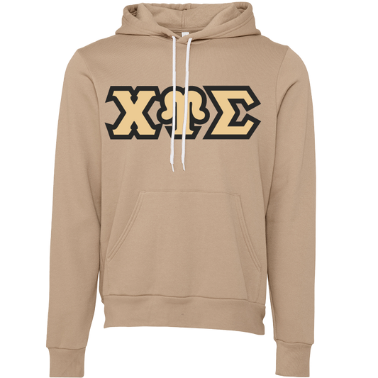 Chi Upsilon Sigma Embroidered Lettered Hooded Sweatshirts