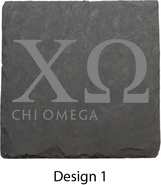 Chi Omega Stone Coasters - 4-Pack