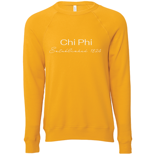 Chi Phi Embroidered Printed Name Crewneck Sweatshirts