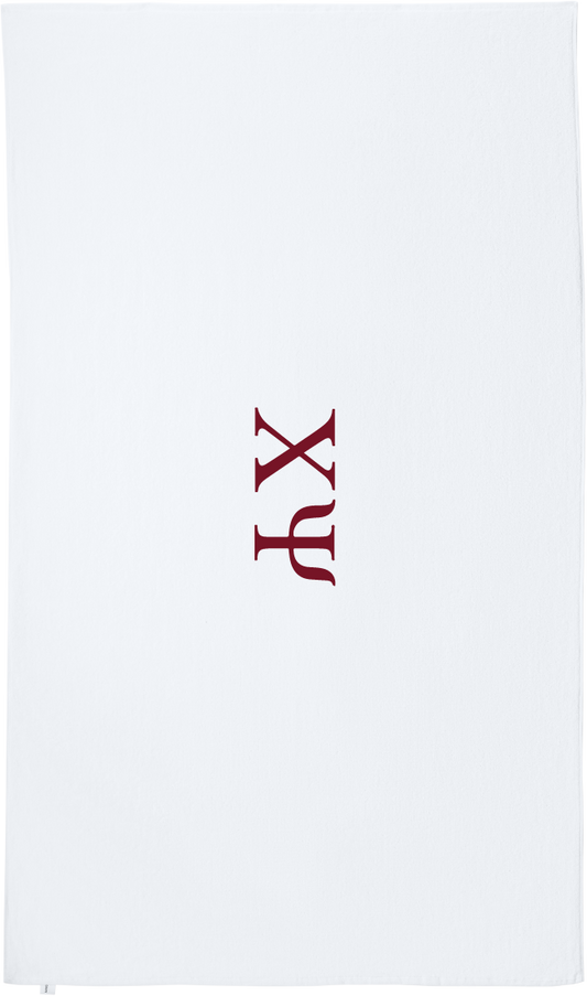 Chi Psi Lettered Beach Towels