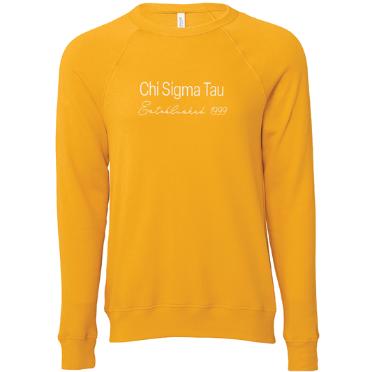 Chi Sigma Tau Embroidered Printed Name Crewneck Sweatshirts