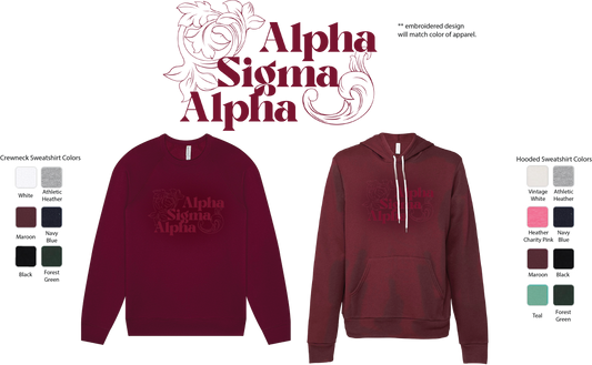 Alpha Sigma Alpha Monochromatic Crewneck