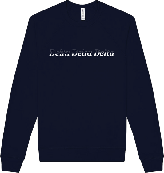 Delta Delta Delta Stitched Outline Crewnecks
