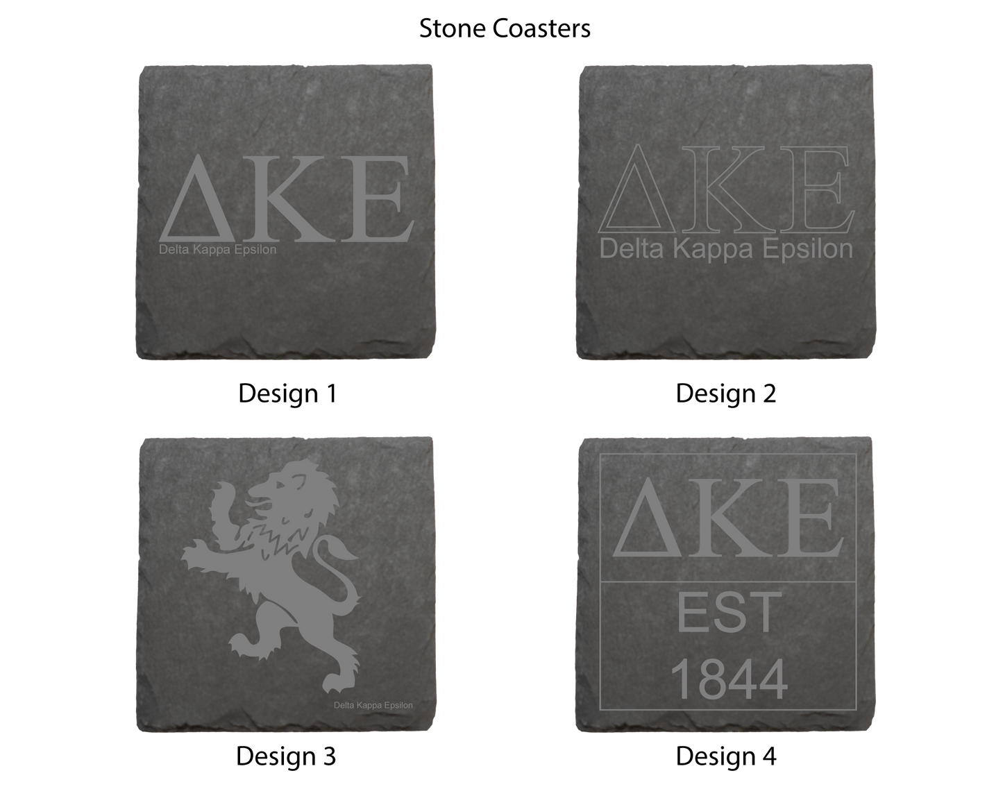 Delta Kappa Epsilon Stone Coasters - 4-Pack