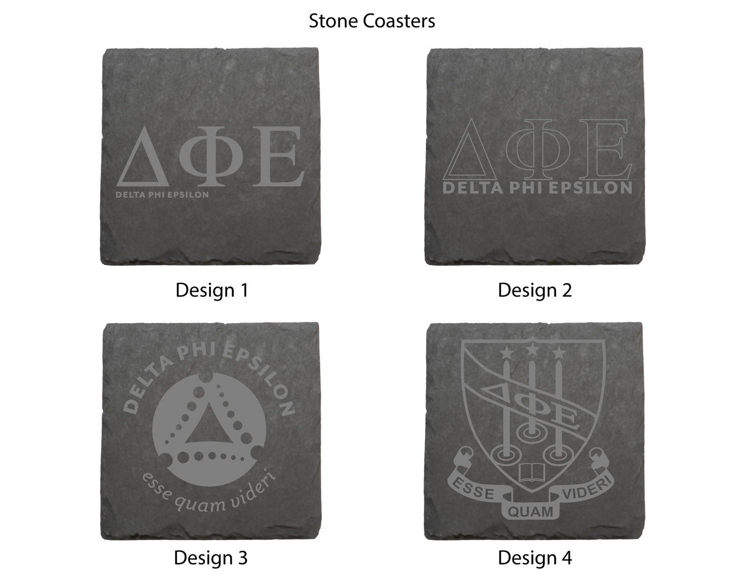 Delta Phi Epsilon Stone Coasters - 4-Pack