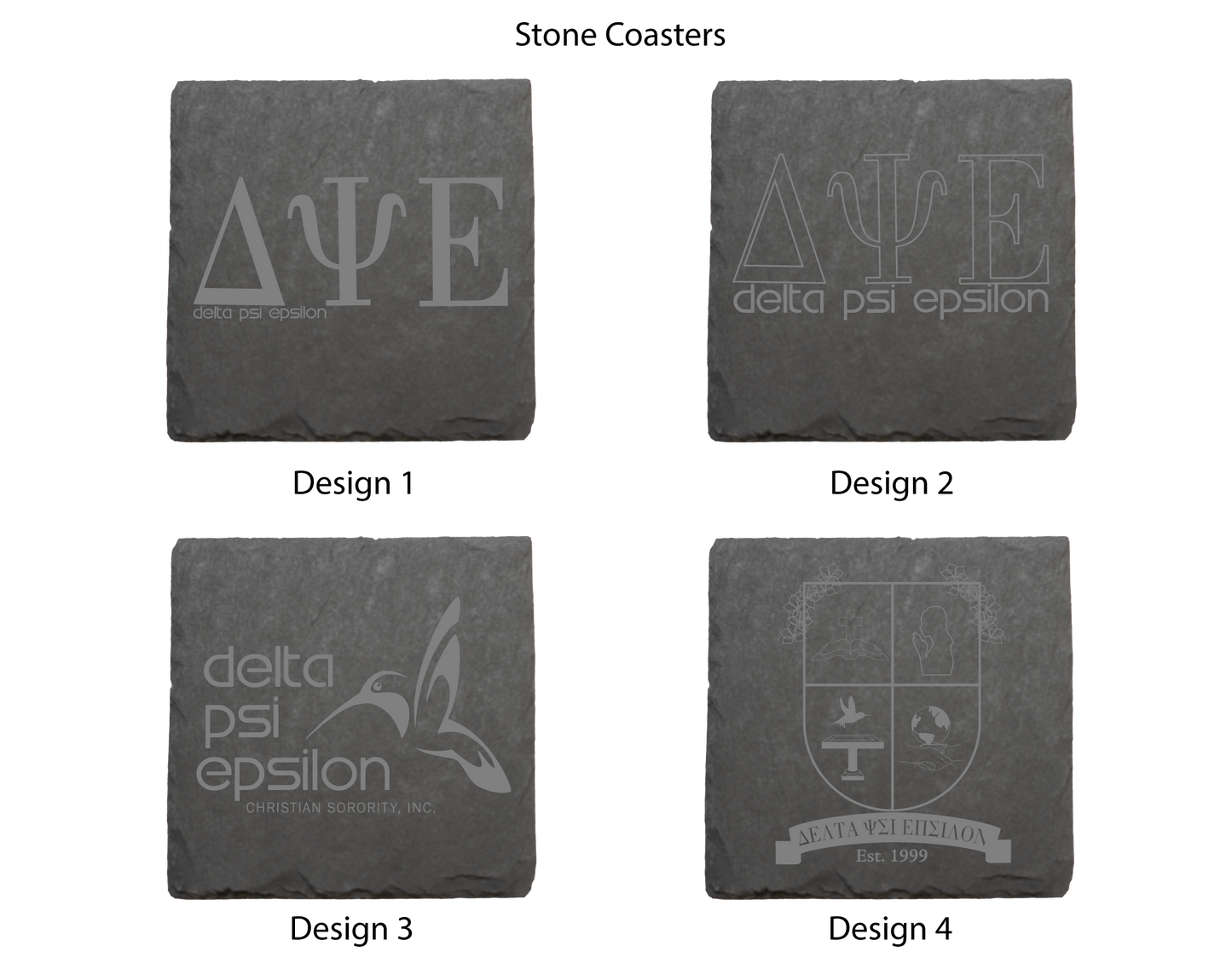 Delta Psi Epsilon Stone Coasters - 4-Pack
