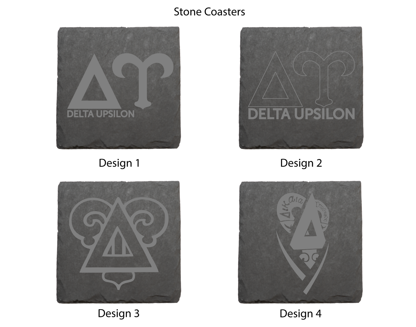 Delta Upsilon Stone Coasters - 4-Pack