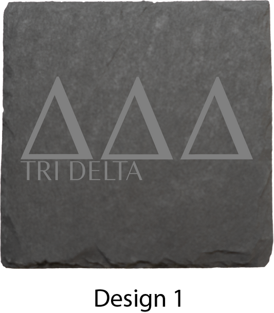 Delta Delta Delta Stone Coasters - 4-Pack