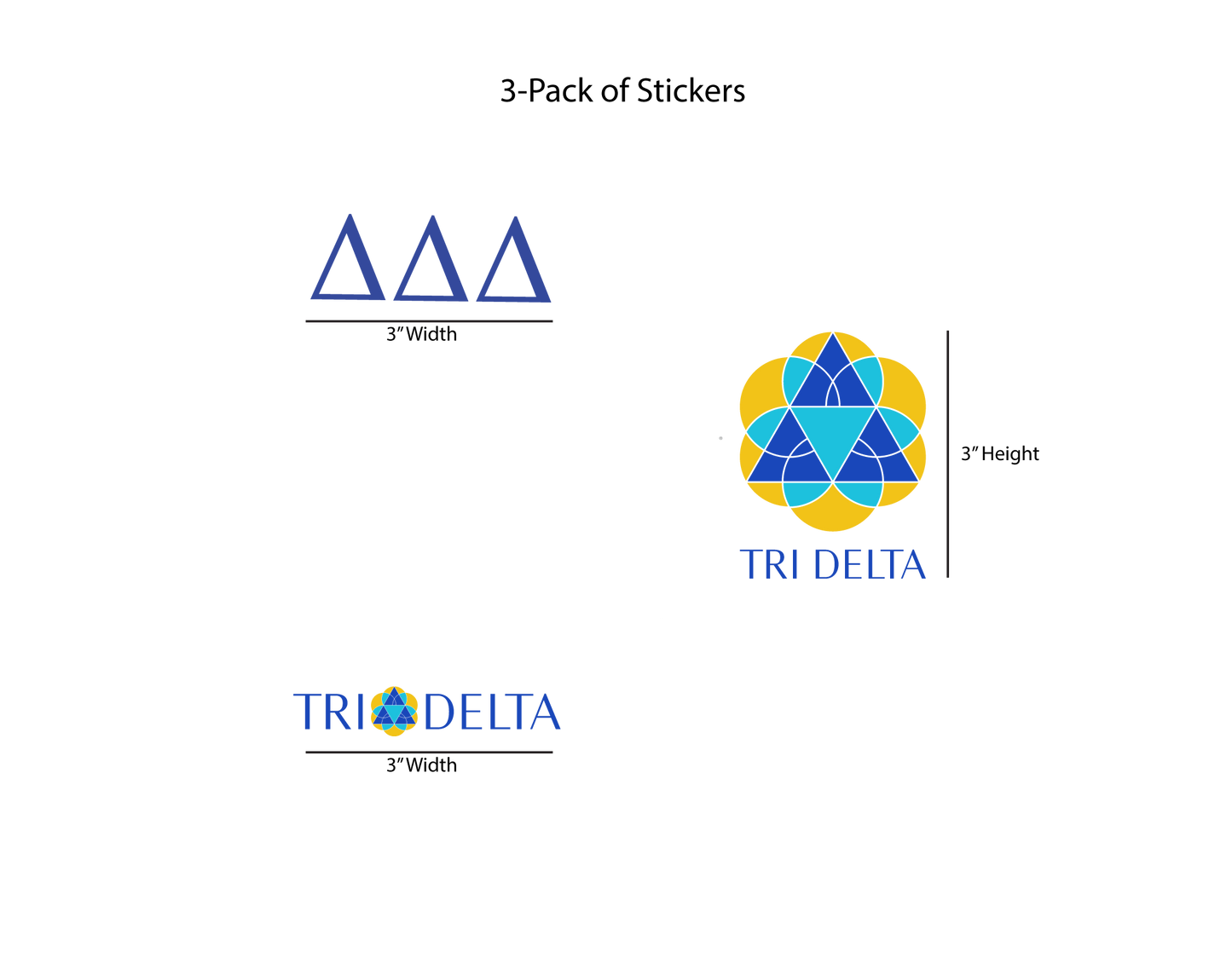 Delta Delta Delta Stickers