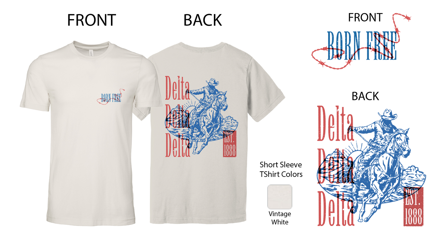 Delta Delta Delta Cowboy Graphic T-Shirt