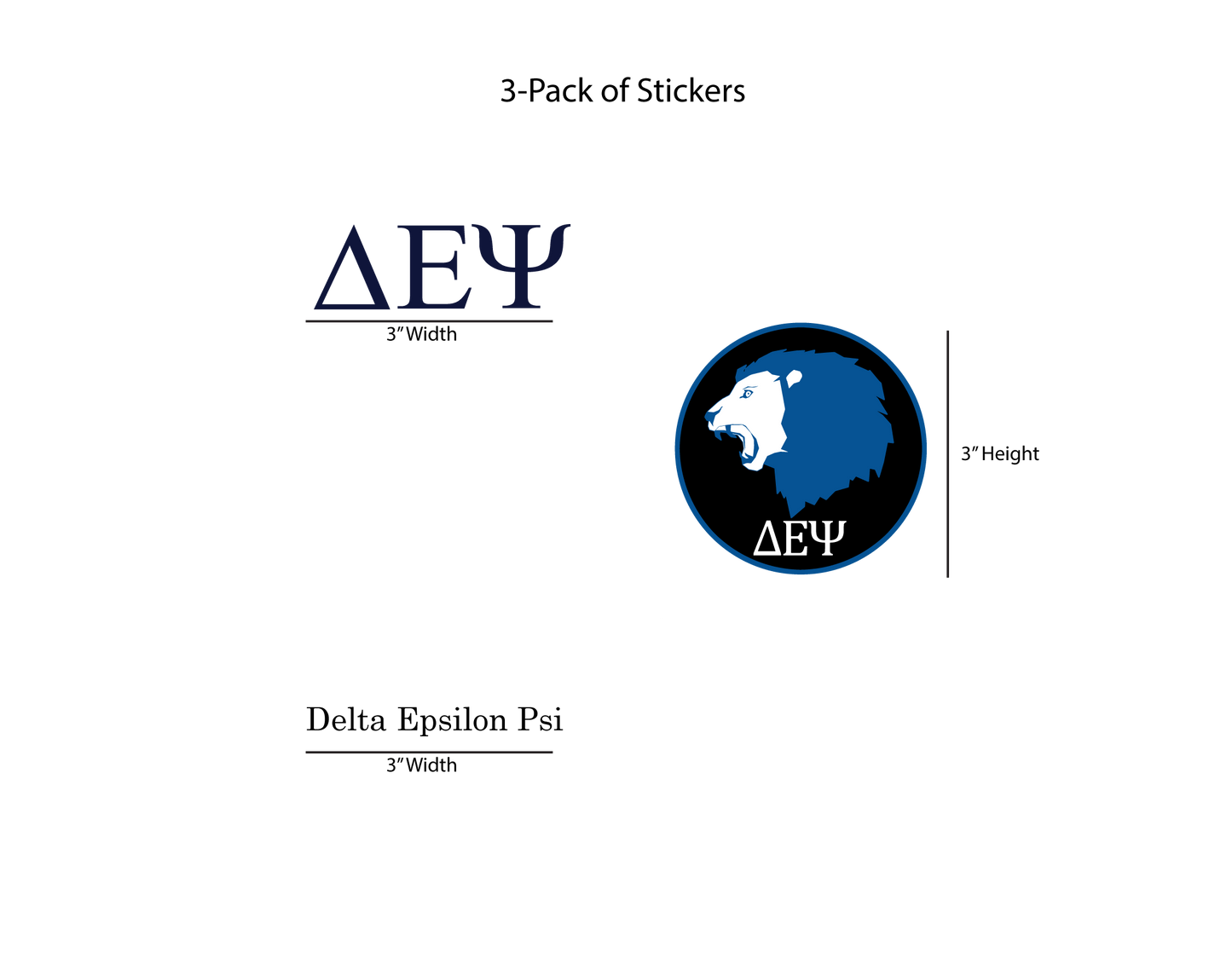 Delta Epsilon Psi Stickers