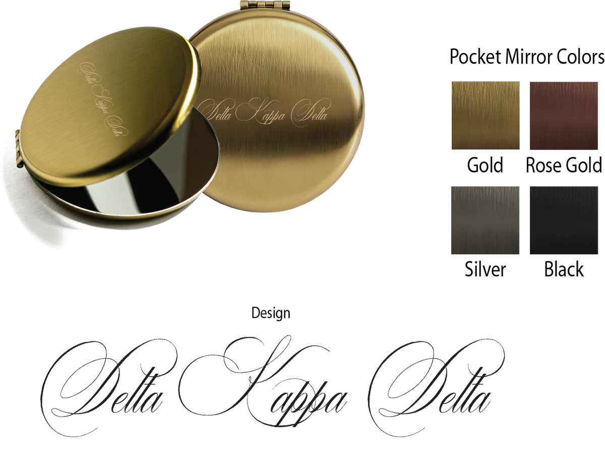 Delta Kappa Delta Script Pocket Mirrors