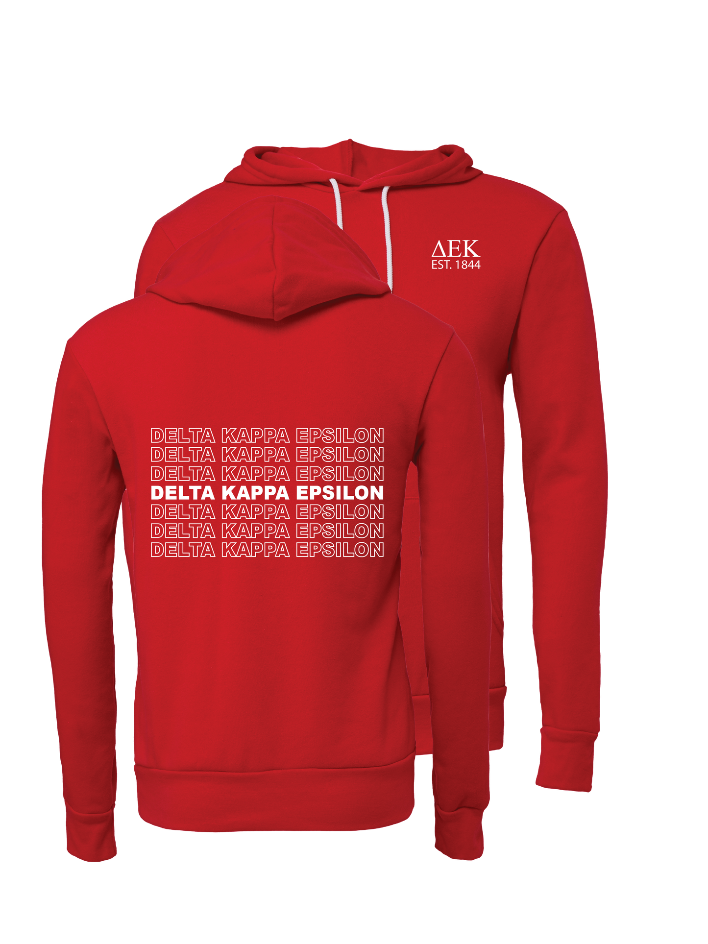 Delta Kappa Epsilon Repeating Name Hooded Sweatshirts