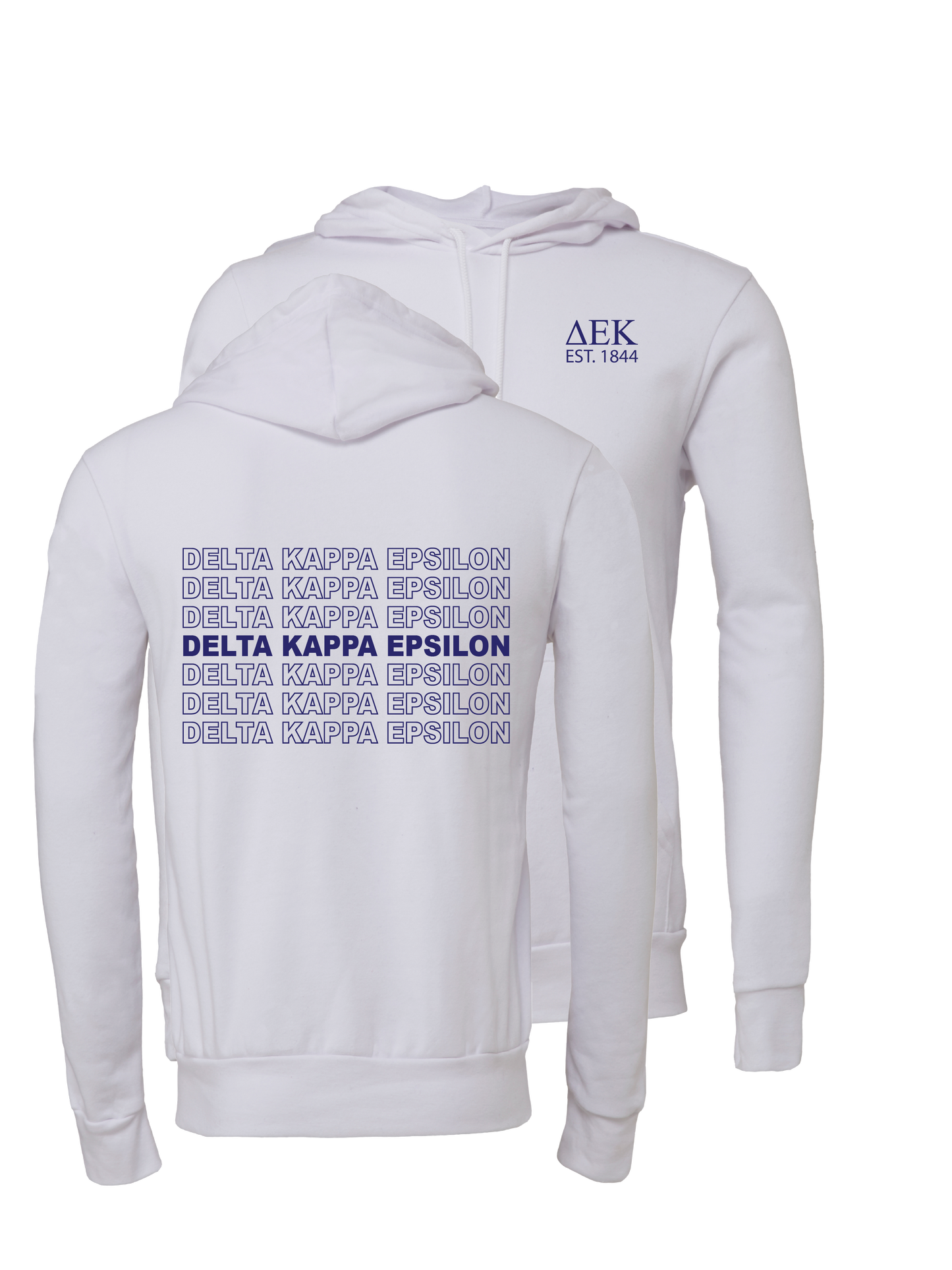 Delta Kappa Epsilon Repeating Name Hooded Sweatshirts