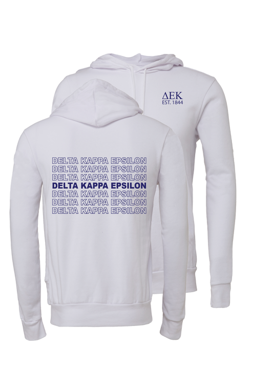 Delta Kappa Epsilon Repeating Name Hooded Sweatshirts