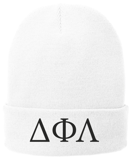 Delta Phi Lambda Lettered Beanies