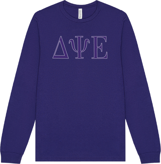 Delta Psi Epsilon Lettered Long Sleeve T-Shirts
