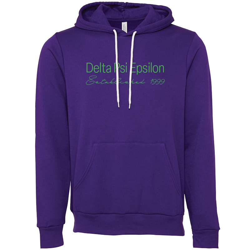 Delta Psi Epsilon Embroidered Printed Name Hooded Sweatshirts