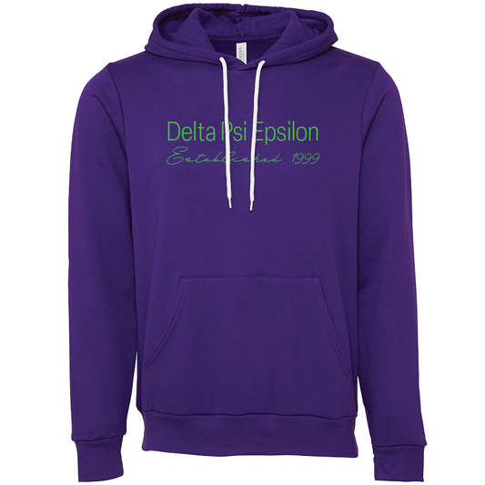 Delta Psi Epsilon Embroidered Printed Name Hooded Sweatshirts