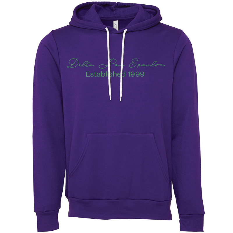 Delta Psi Epsilon Embroidered Scripted Name Hooded Sweatshirts
