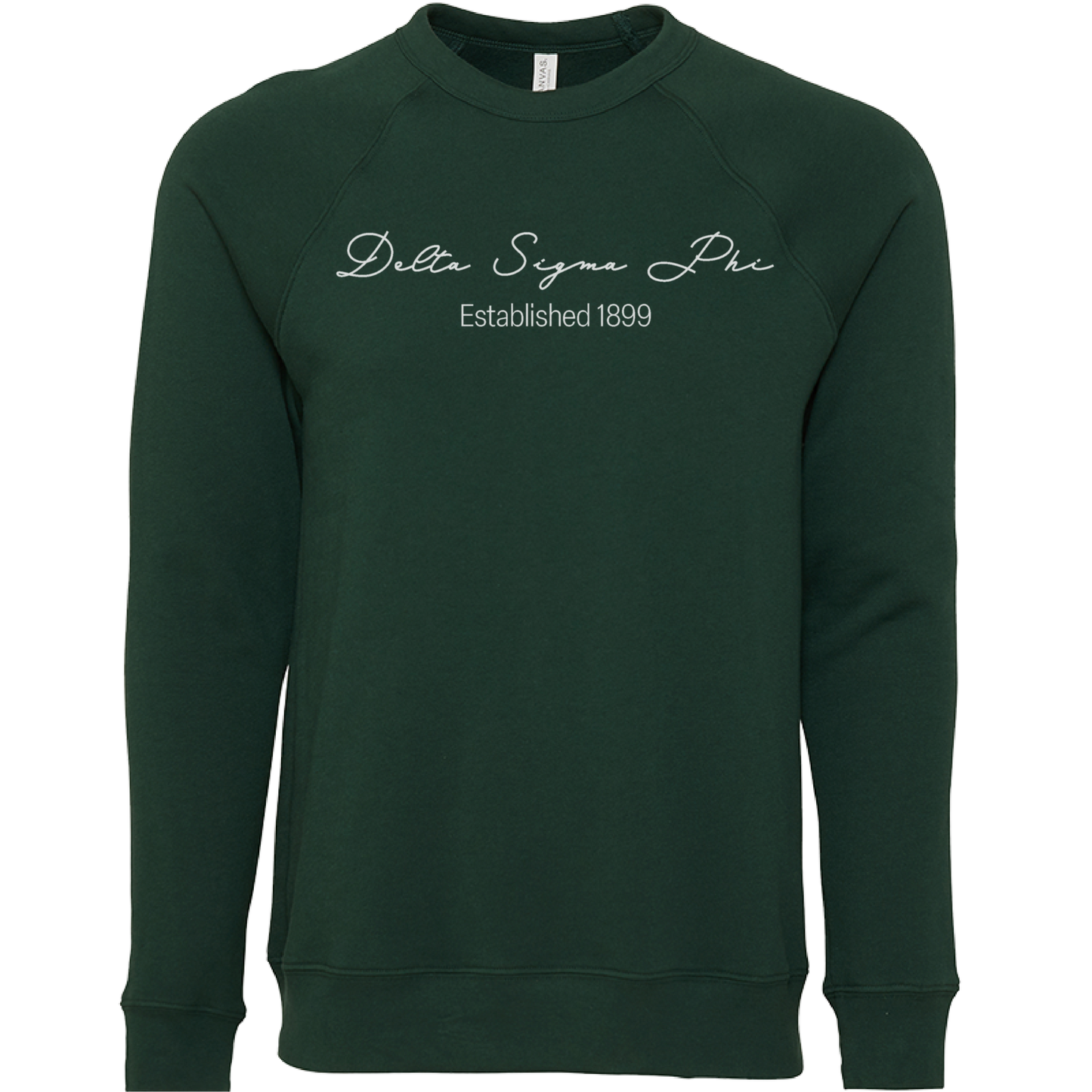 Delta Sigma Phi Embroidered Scripted Name Crewneck Sweatshirts