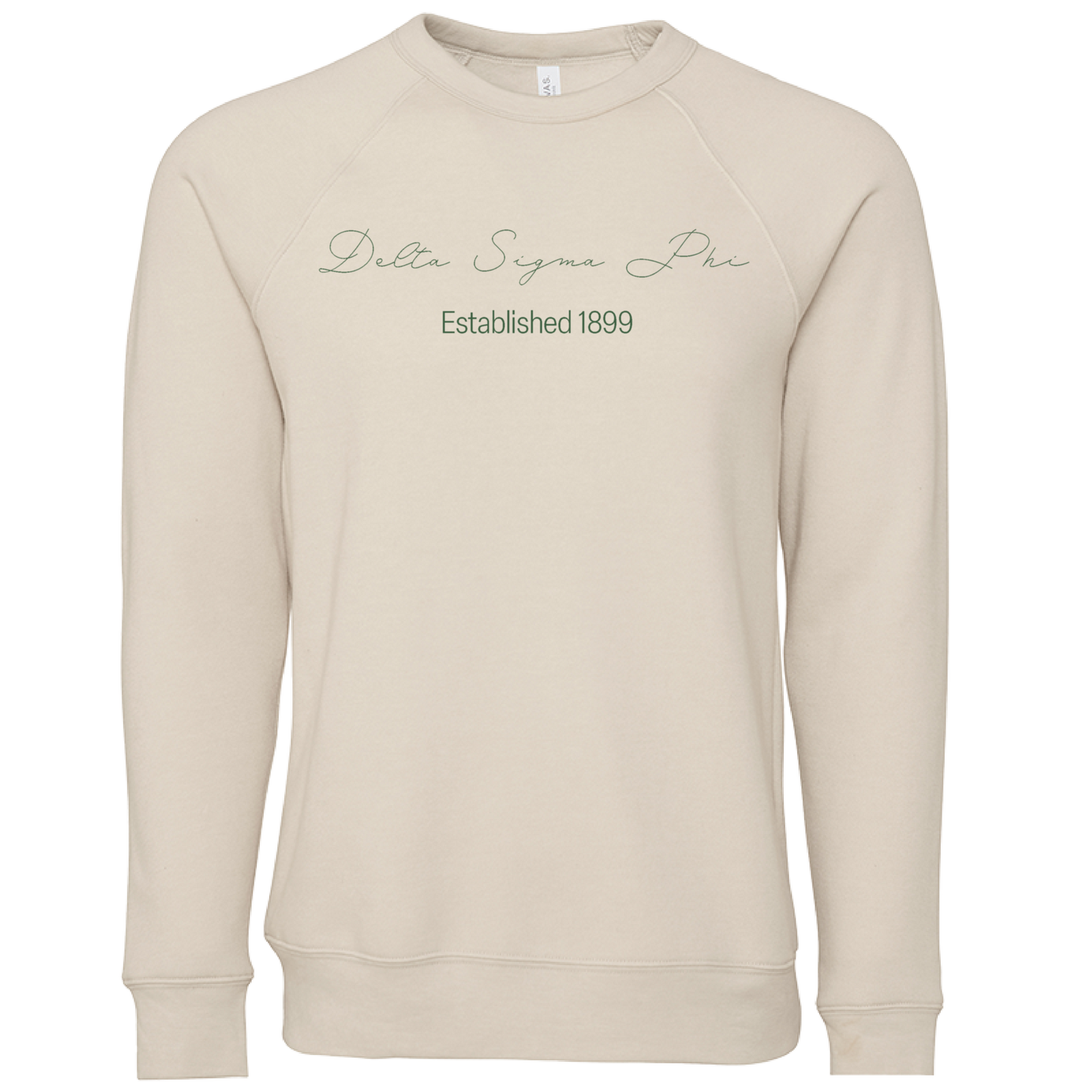 Delta Sigma Phi Embroidered Scripted Name Crewneck Sweatshirts