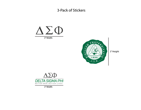 Delta Sigma Phi Permanent Stickers