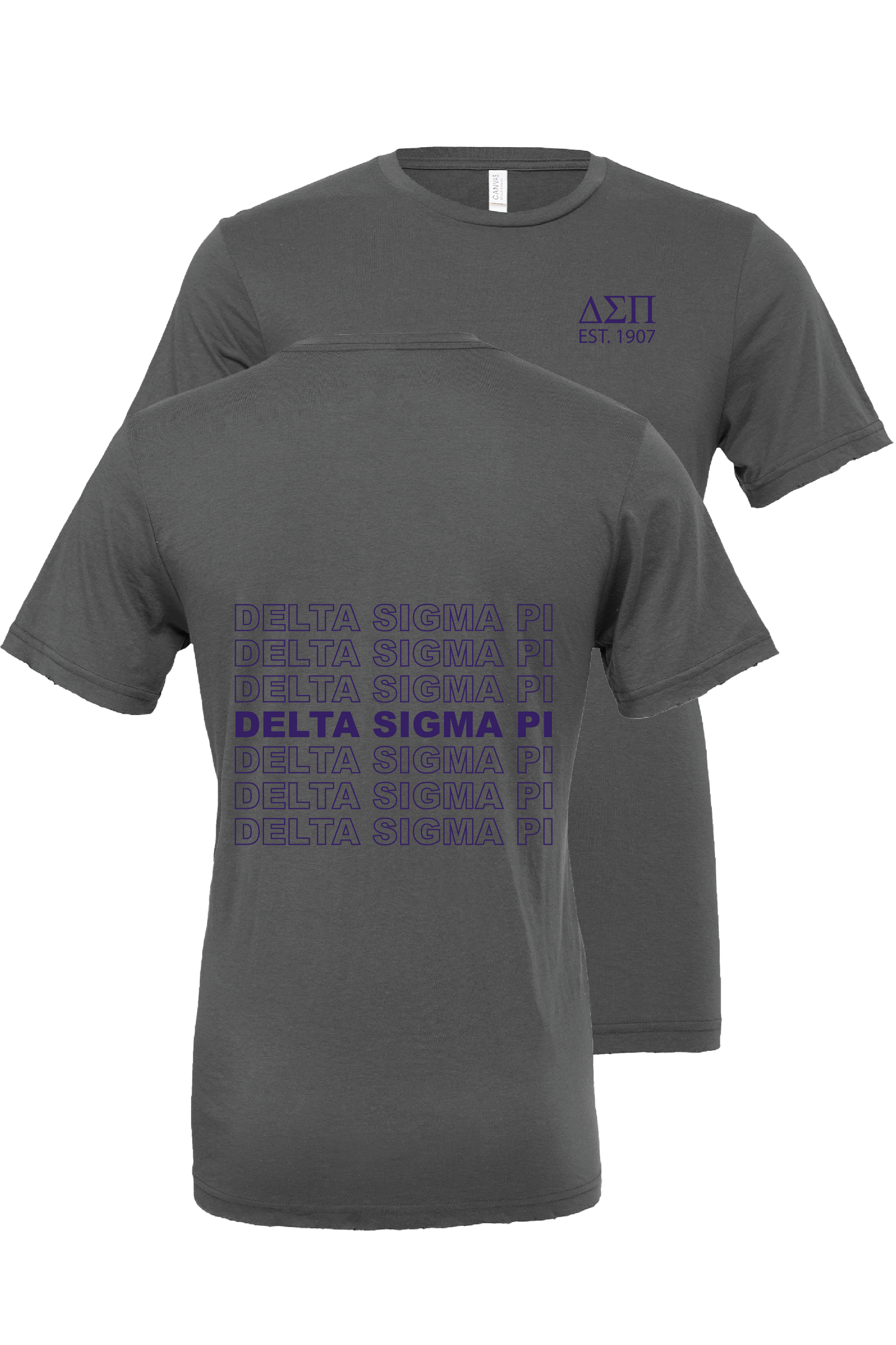 Delta Sigma Pi Repeating Name Short Sleeve T-Shirts